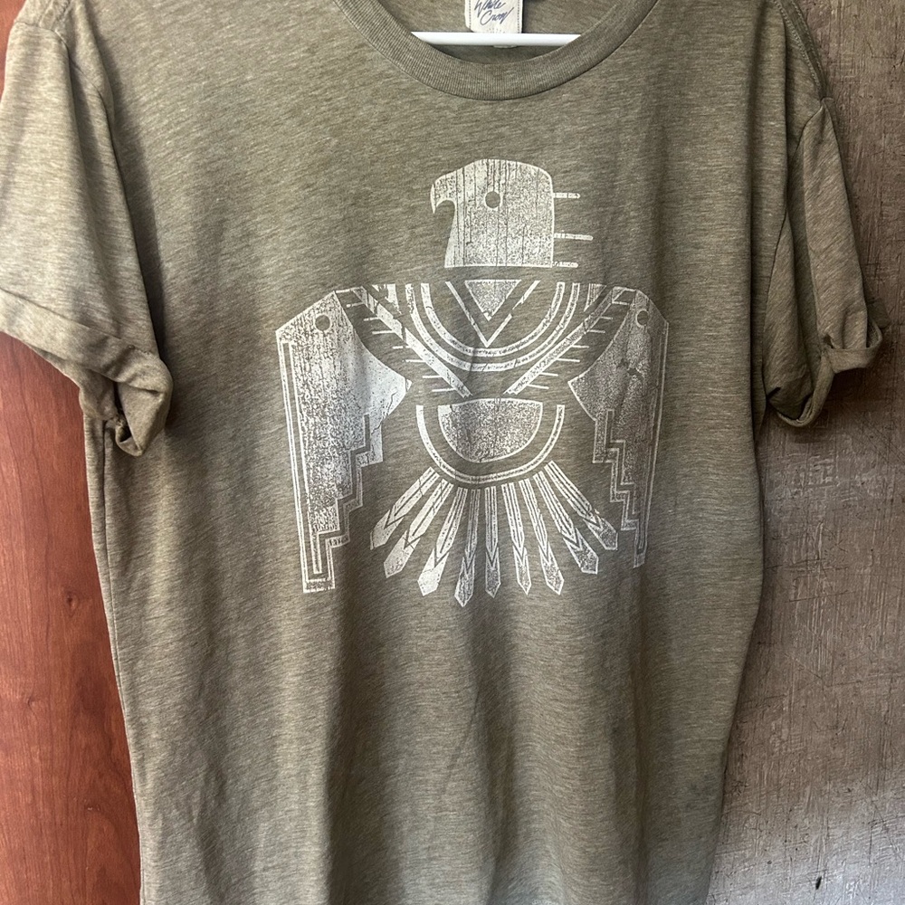 Olive Graphic Eagle Tee